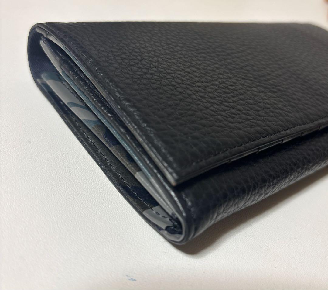未使用　新品DIESEL レザー長財布　黒　迷彩柄