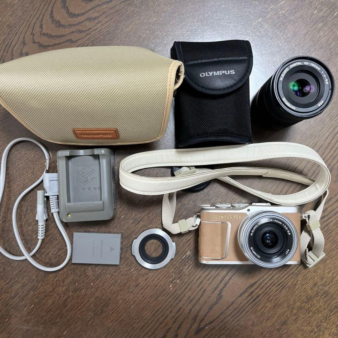 Olympus E-PL9 ミラーレス一眼カメラ レンズ2個、ケース付き