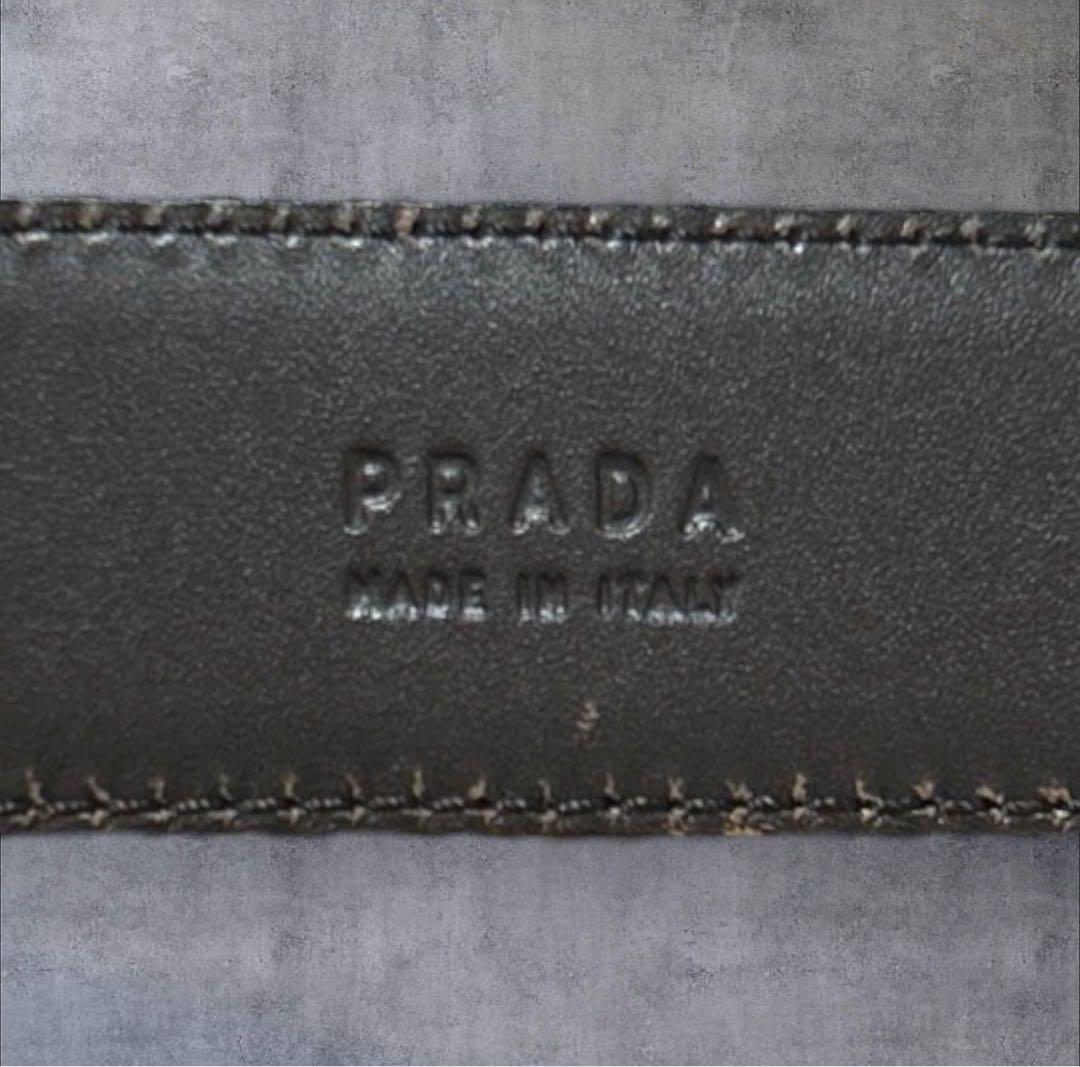 PRADA プラダ ベルト レザー ダークブラウン