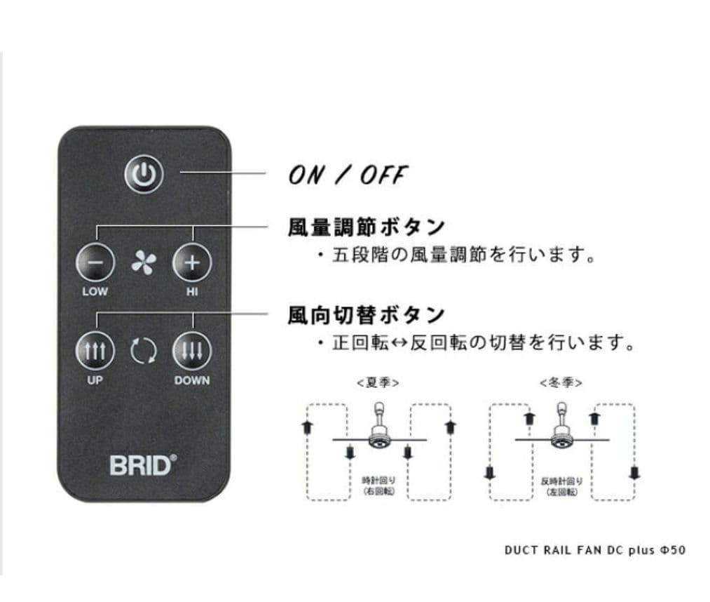 ダクトレールファンDCプラスΦ50