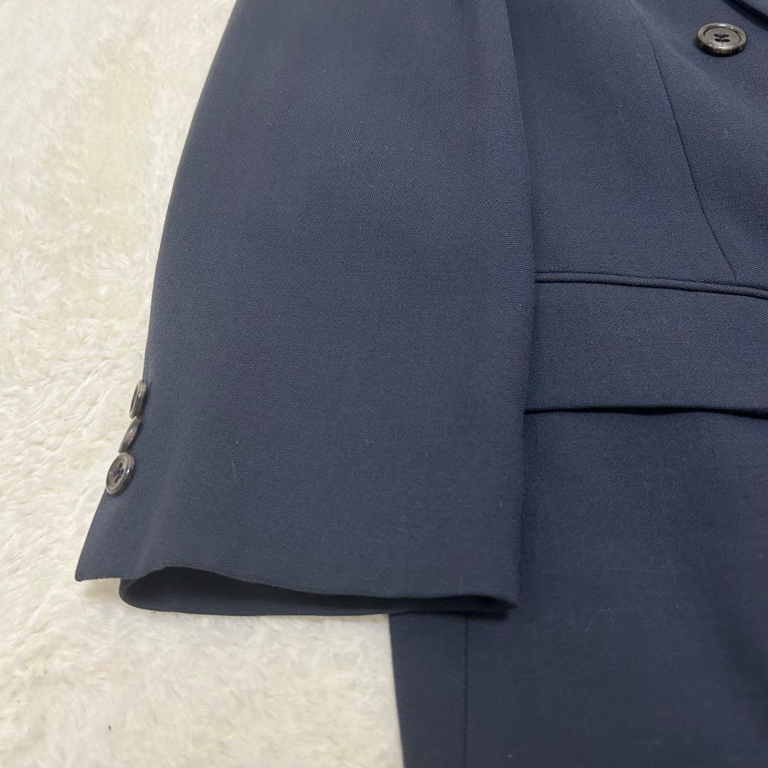 【美品】バーバリー スーツ セットアップ ネイビー 15号 ダブルブレスト