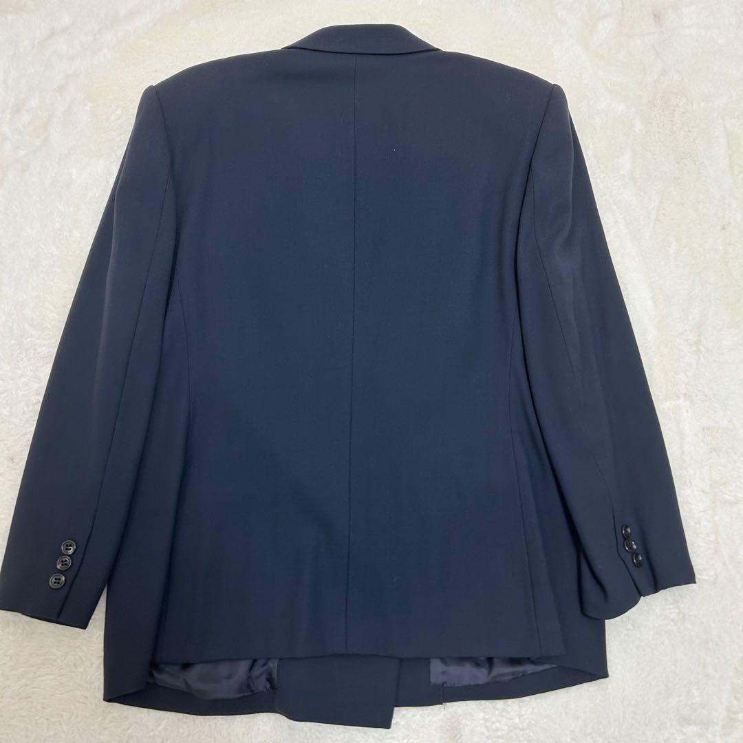 【美品】バーバリー スーツ セットアップ ネイビー 15号 ダブルブレスト