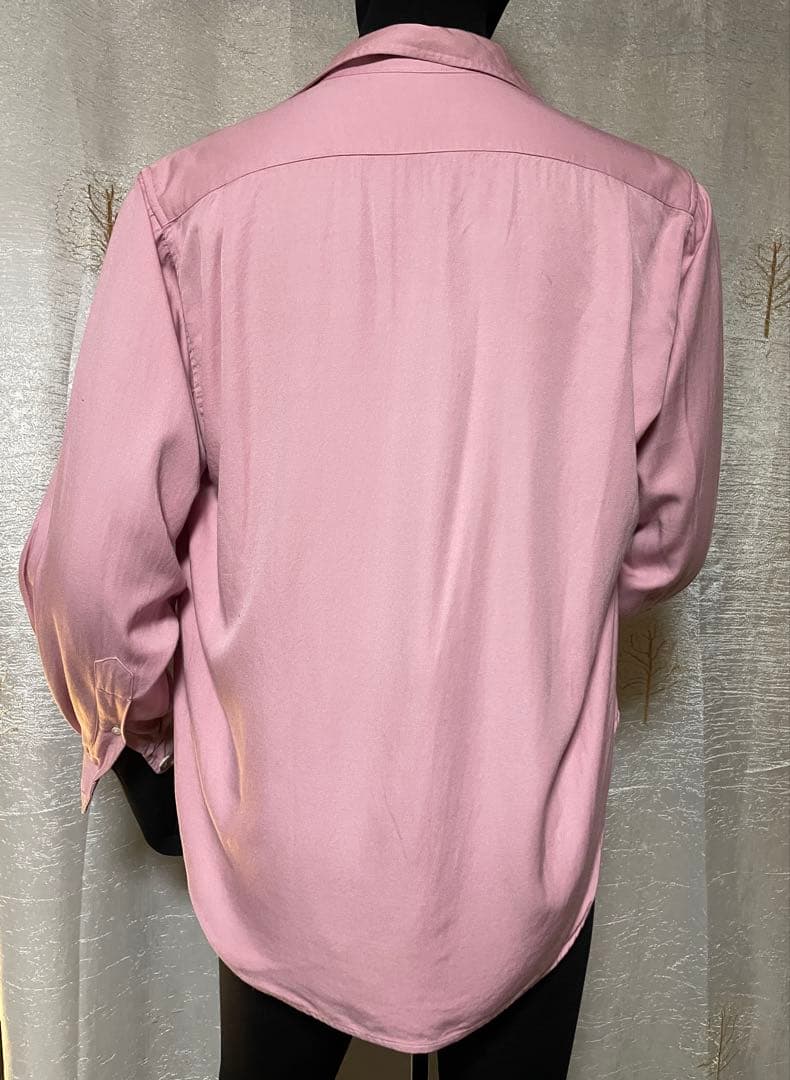 60's チェリーピンクレーヨンシャツ