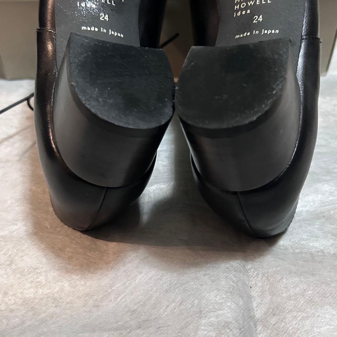 美品 マーガレットハウエルアイデア レースアップシューズ　24 ブラック