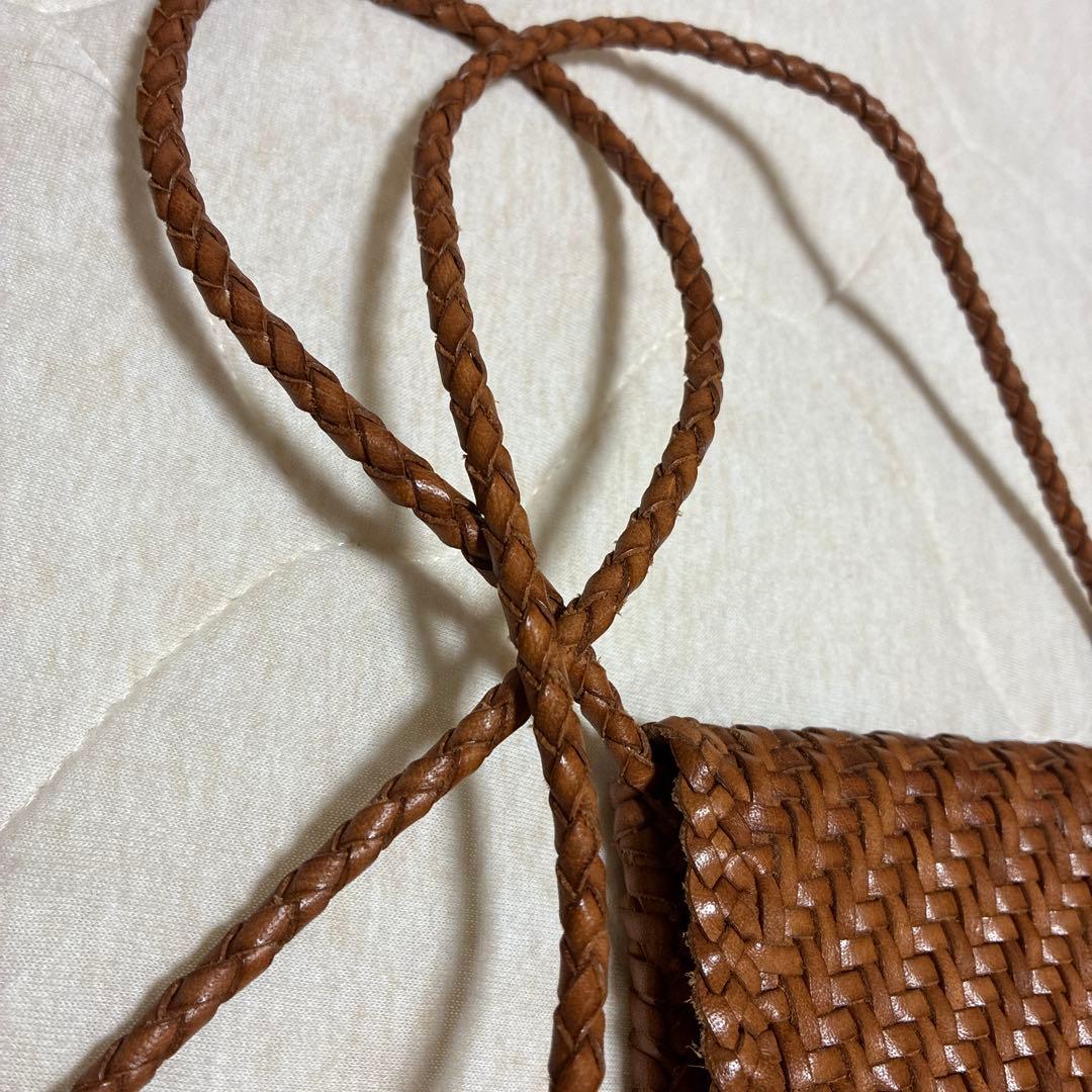 最終お値下げ dragon ドラゴン ミニショルダー　ブラウン　スマホショルダー