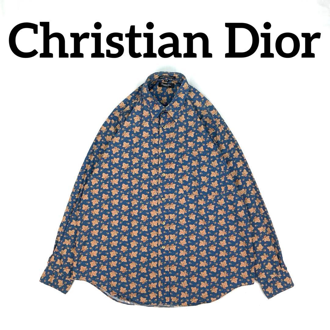 【抜群の存在感】 Christian Dior 花柄 シャツ 長袖 クラシック