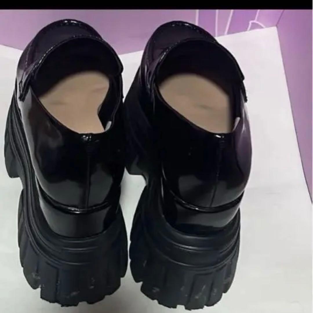 michellMacaron ミシェルマカロン ロゴ　厚底　ローファー ブラック