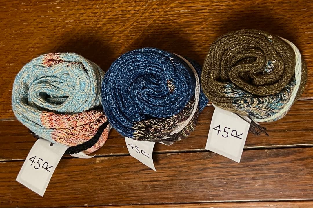 45R ONEONE 宝物のいろいろウール紡ローゲージ靴下　3足セット