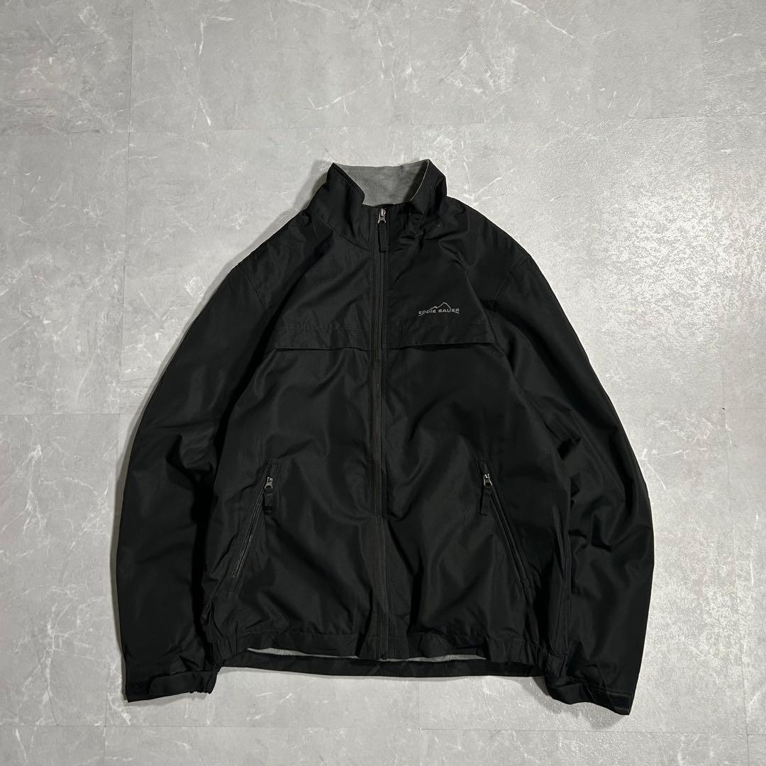 90s Eddie Bauer ウォームアップジャケット ブラック 短丈 USA