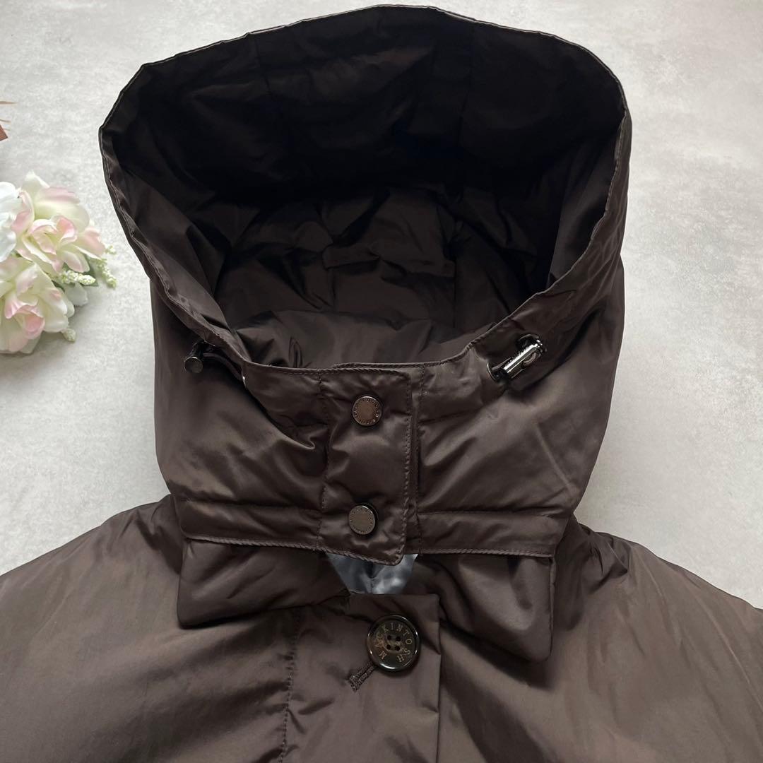 高級感✨マッキントッシュロンドン ロングダウンコート ブラウン 38 フード付き