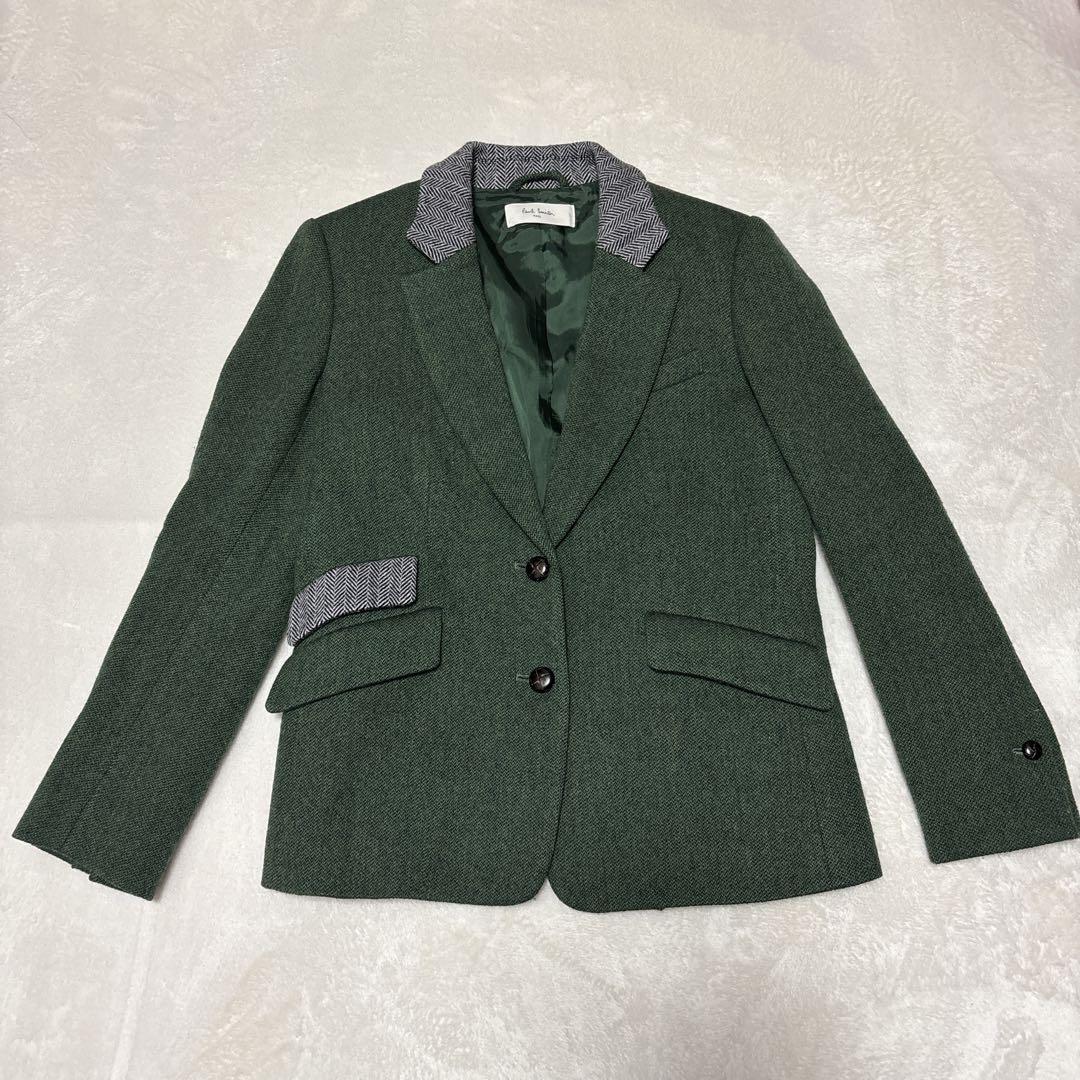 ポールスミス　セットアップ　グリーン　くるみボタン　38　Mサイズ
