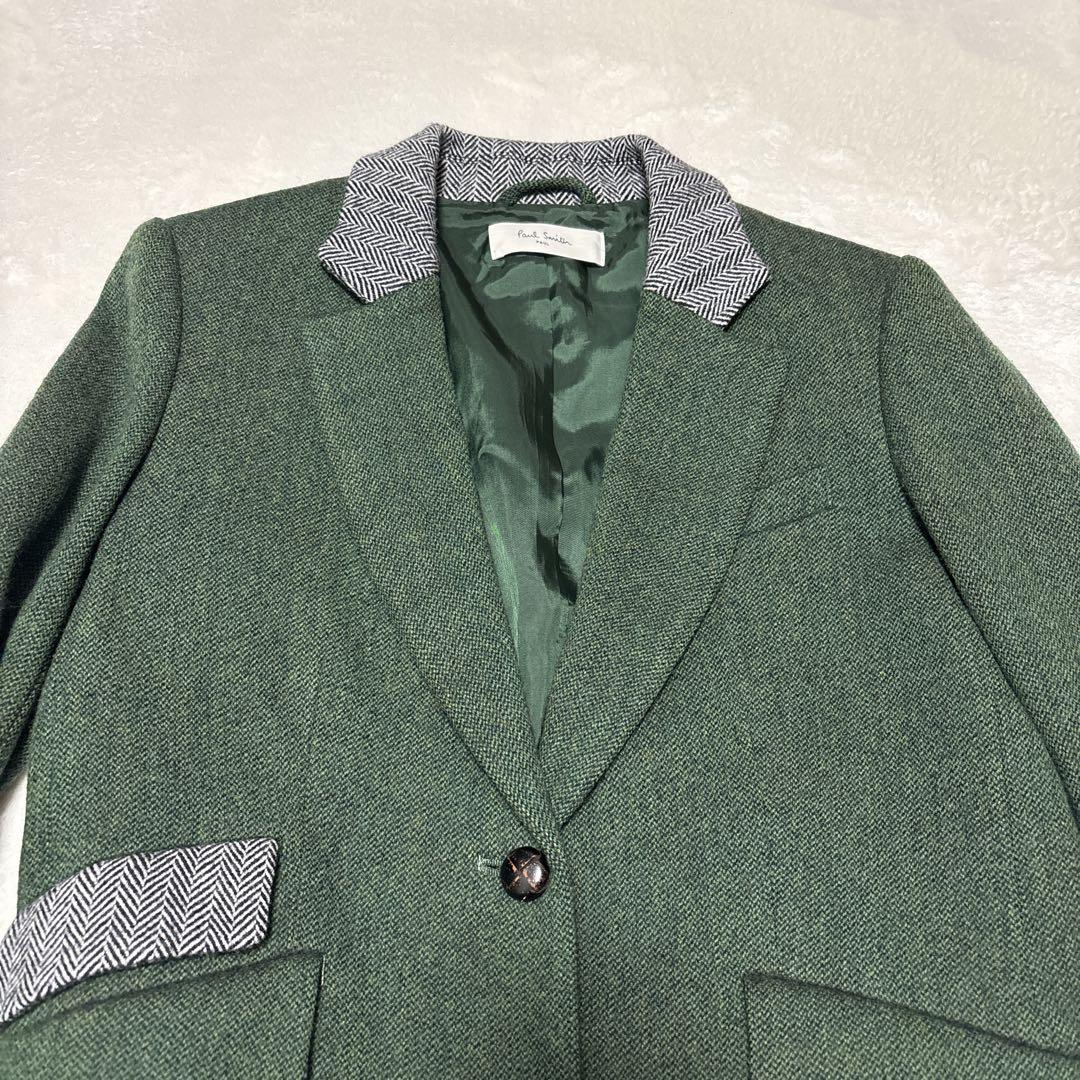 ポールスミス　セットアップ　グリーン　くるみボタン　38　Mサイズ