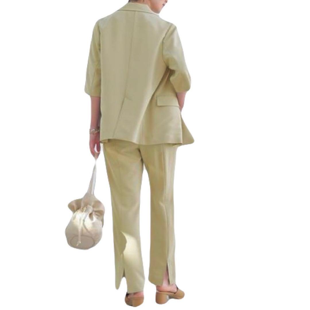 グリーンレーベルリラクシング　3ピース　オリーブ　ダブル　サイズ36(S)