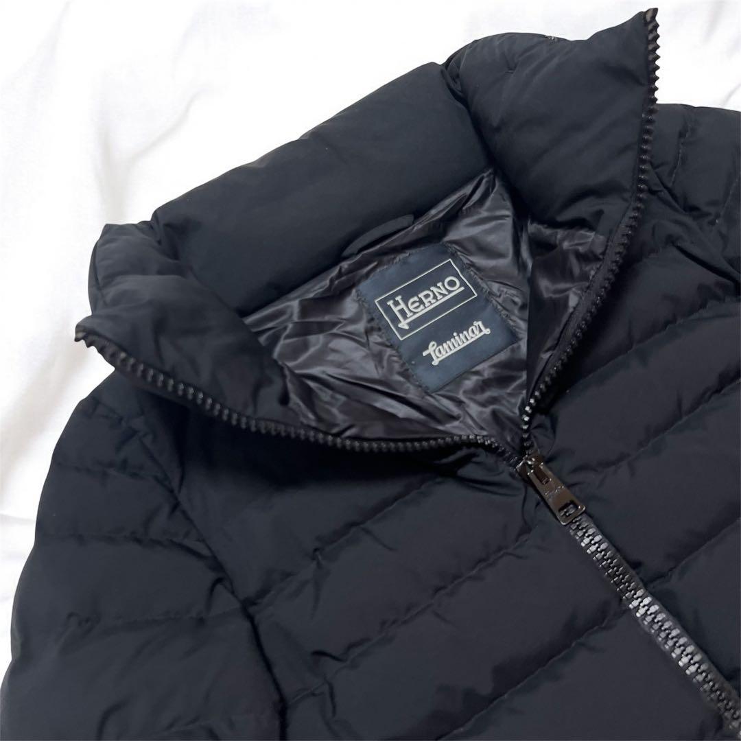 【極美品】 ヘルノ ラミナー ウィンドストッパー ダウンジャケット 42 黒