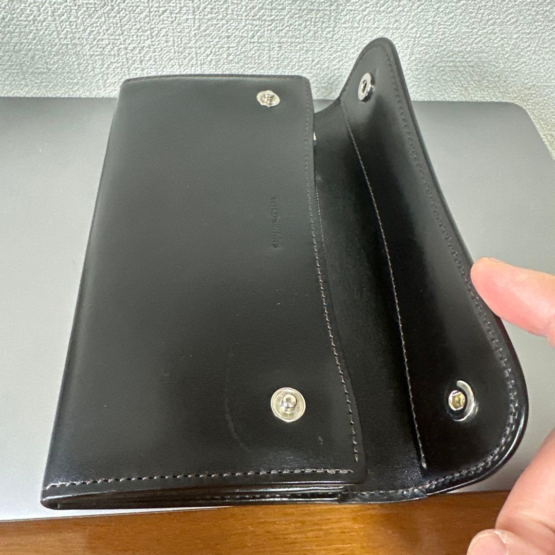 ワイルドスワンズ長財布　牛革レザー　サドル　WAVE