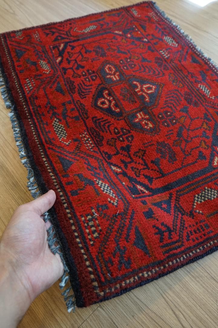 70×50cm ペルシャ バルーチ絨毯 トライバルラグ ヴィンテージラグ