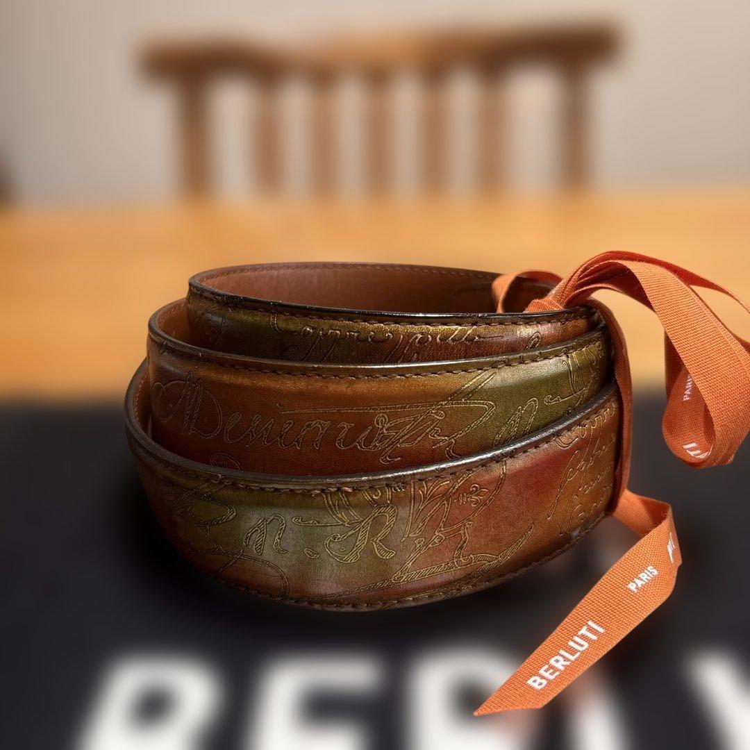 超美品‼️ベルトBERLUTI ベルルッティ カリグラフィ メンズ