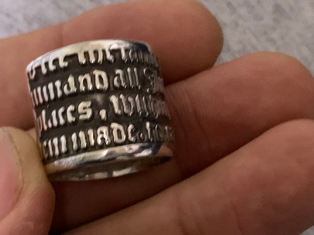 VASS LUDACER 幅広のスターリングシルバーリング