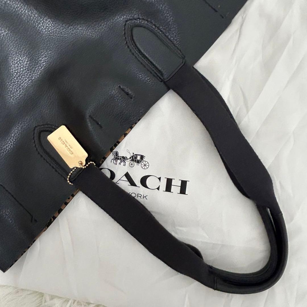 【極美品】コーチ ダービー トートバック ビジネスバッグ レザー A4可 黒