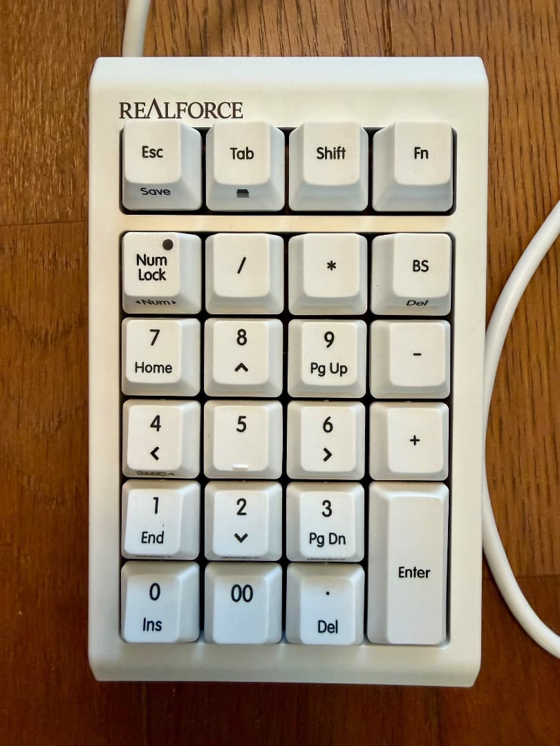 REALFORCE RT1 テンキー ホワイト　T1UX21