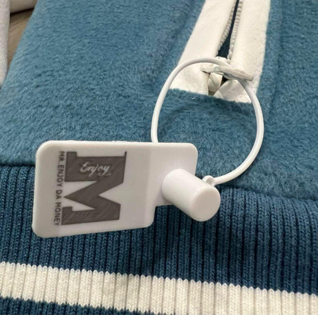 【未使用】MEDM ローズ　スタジャンジャケット　ブルー×ホワイト