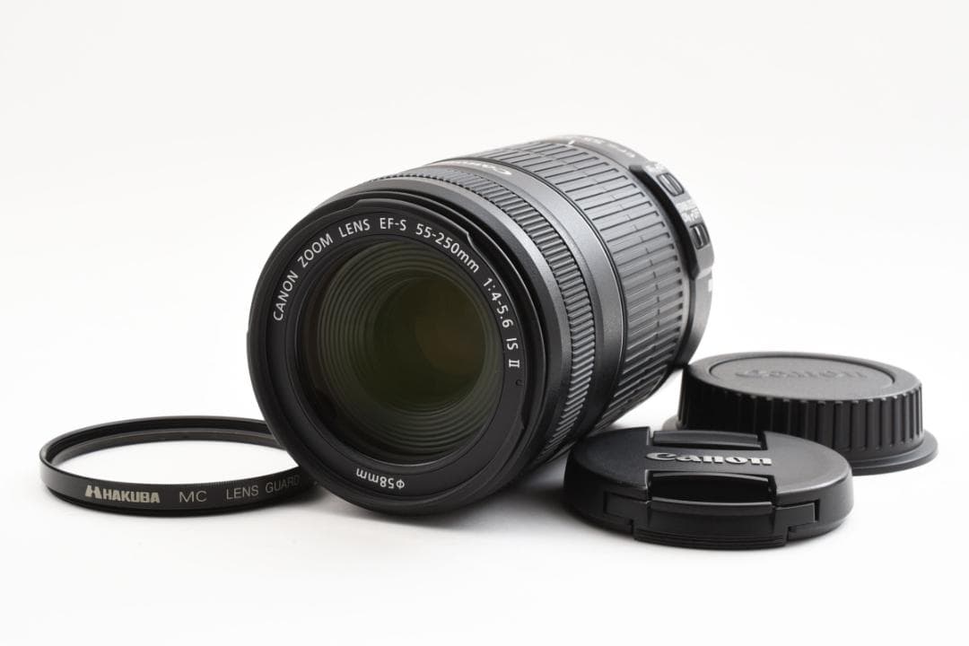 新品級 キャノン EF-S 55-250mm f4-5.6 IS Ⅱ C924