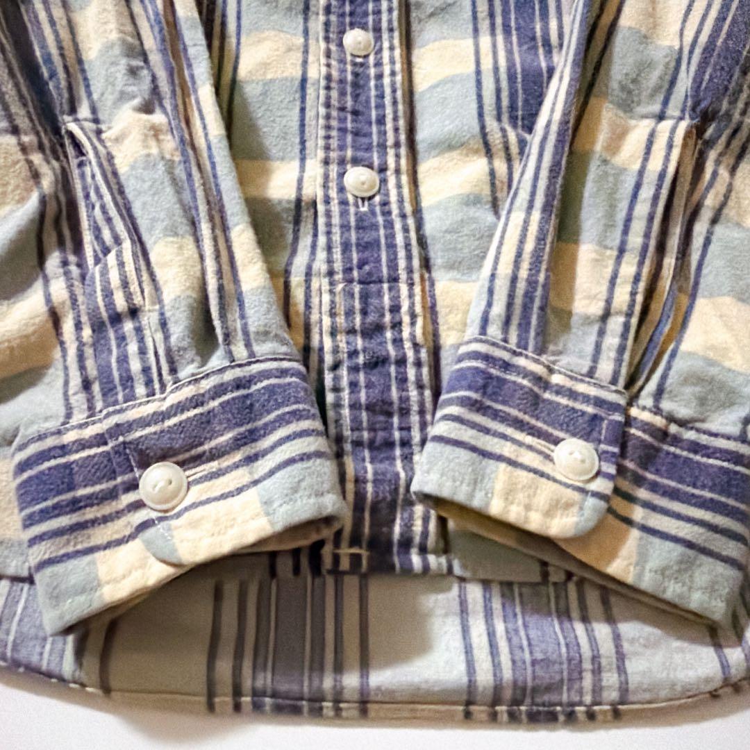 RRL ラルフローレン タータンチェック ネルシャツ ブルー S ヴィンテージ