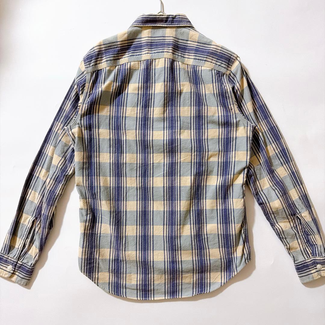 RRL ラルフローレン タータンチェック ネルシャツ ブルー S ヴィンテージ
