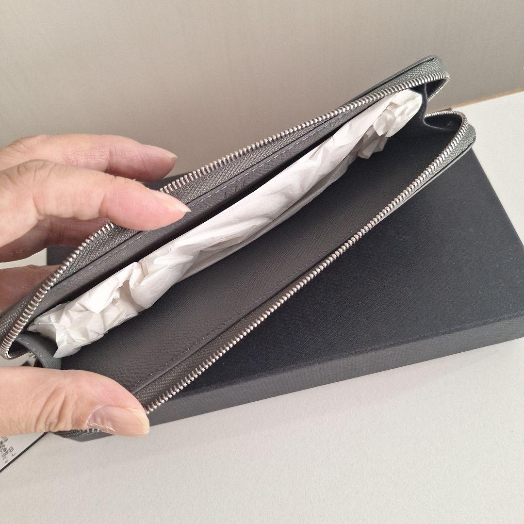 dunhill グレイレザーペンケース