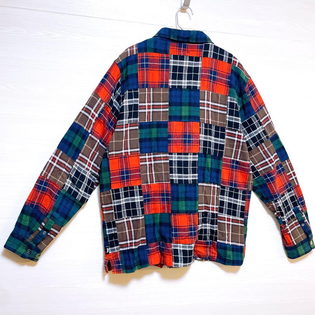激レア オールドステューシー パッチワーク ジップ ジャケット チェック M