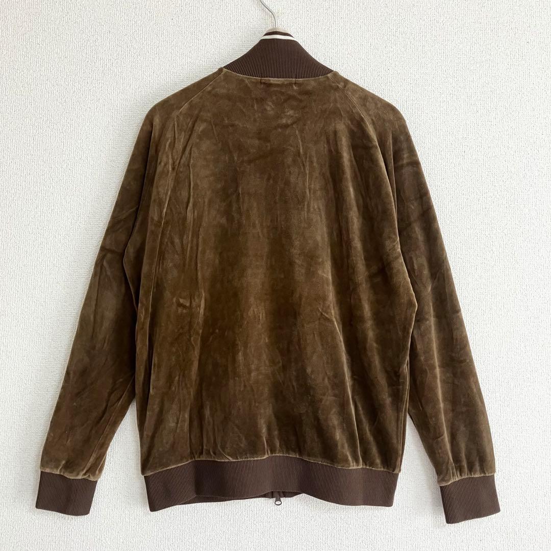 FRED PERRY トラックジャケット ジャージ　ブラウン ベロア生地　L