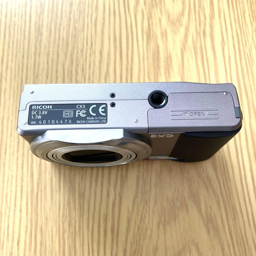☆美品☆ RICHO CX3（ライトグレー×ピンク） コンパクトデジタルカメラ