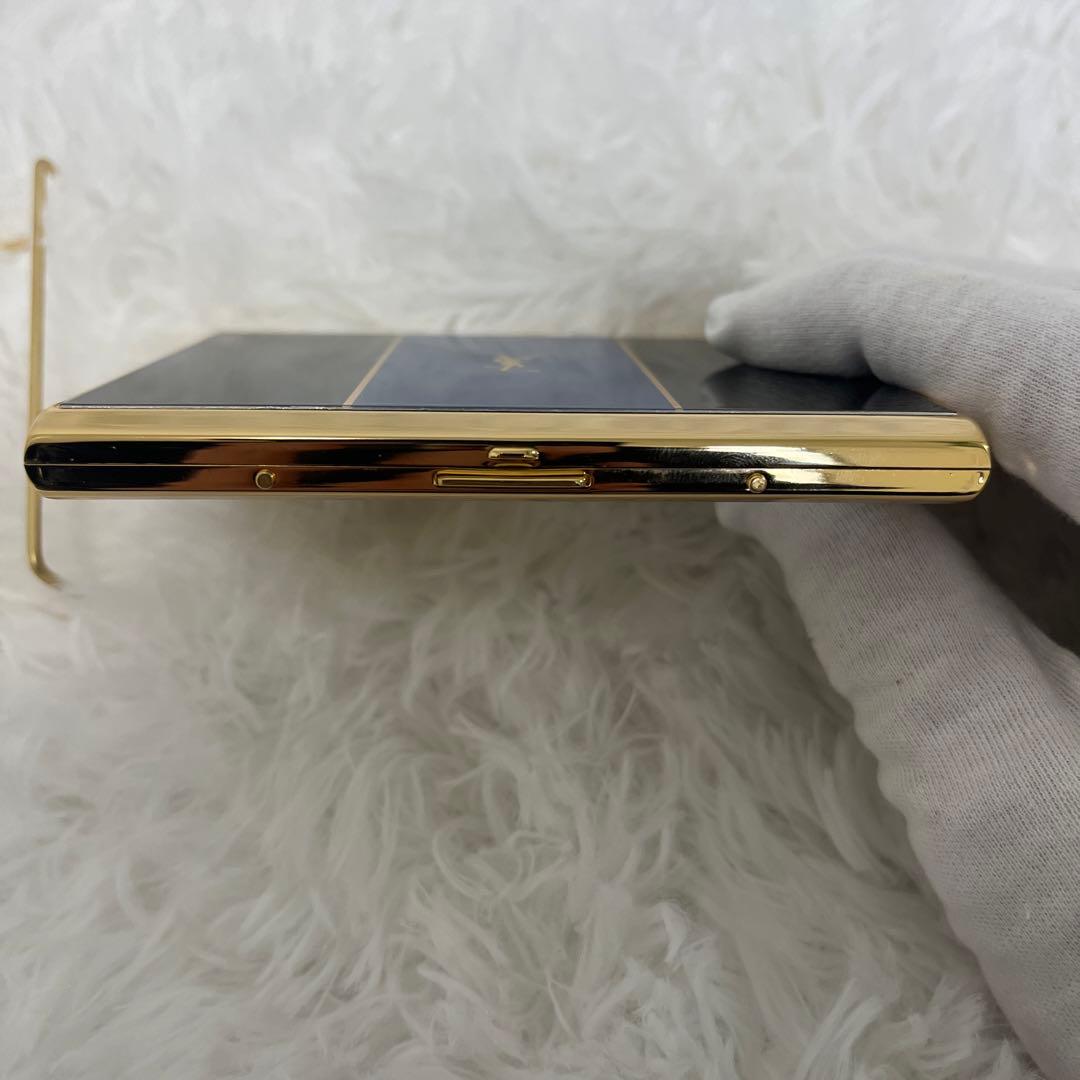 【極美品】イヴ・サンローラン　YSL　カードケース　名刺入れ　ゴールド　ブルー