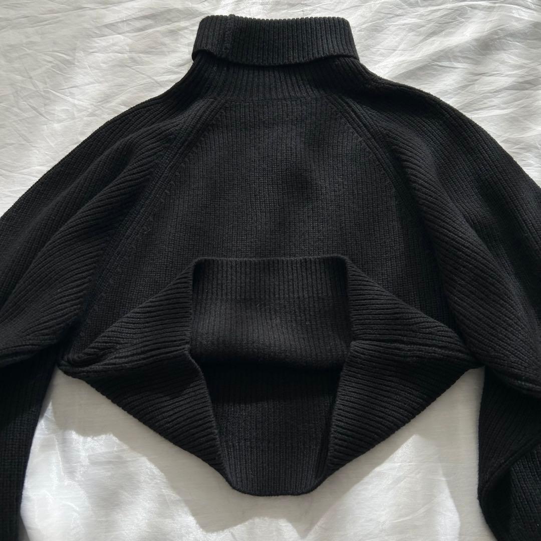 美品♡【Cygne】タートルニット コクーンスリーブ Rene ブラック 黒