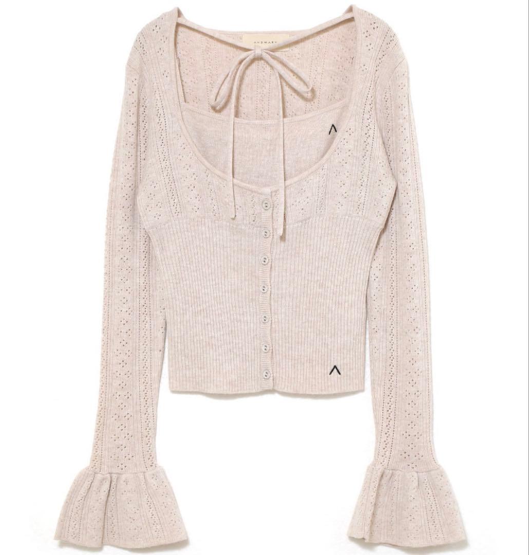 ♡ andmary Raelynn knit tops / beige