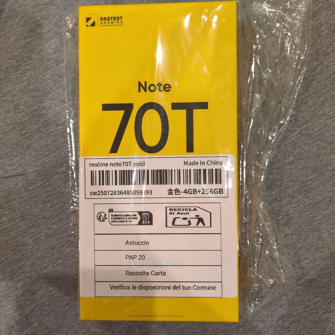 realme Note 70T 4GB+256GB 金色