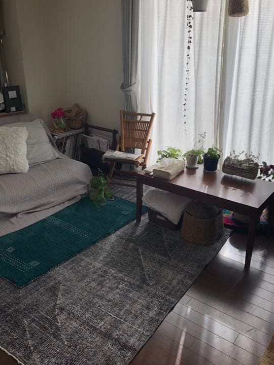 1970年代ビンテージトルコラグ グレー