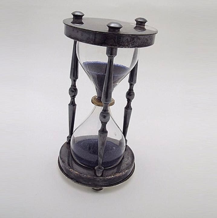 CHRISTOFLEクリストフルのシルバープレイト天然石砂時計