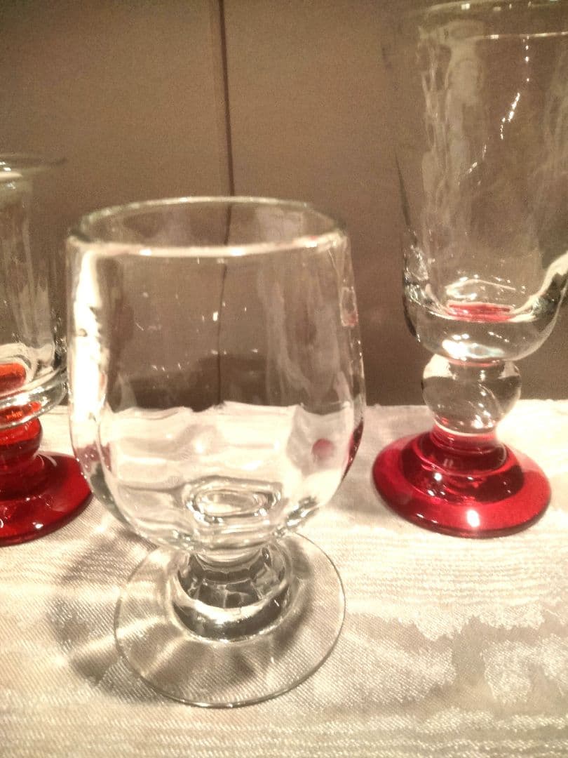 倉敷ガラス　名工　小谷眞三 リキュールグラス3個とカラー写真集