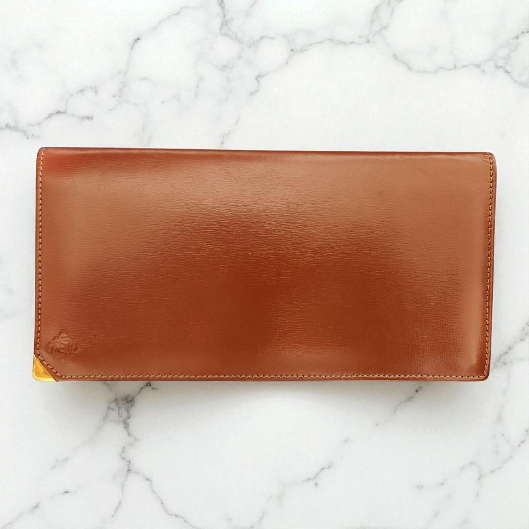 【レオじい】ロエベ 長財布 アナグラム ブラウン系 箱付 ユニセックス