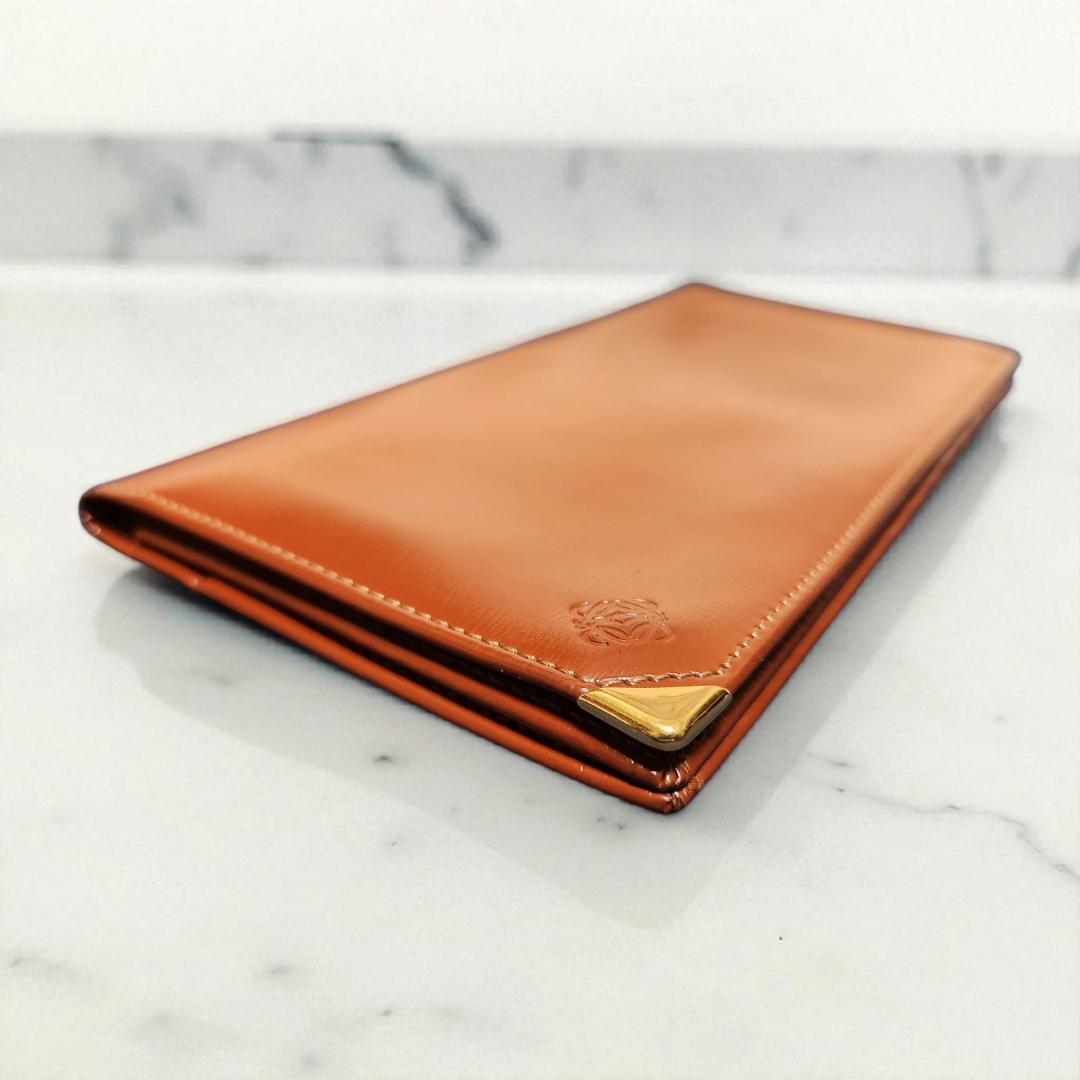 【レオじい】ロエベ 長財布 アナグラム ブラウン系 箱付 ユニセックス