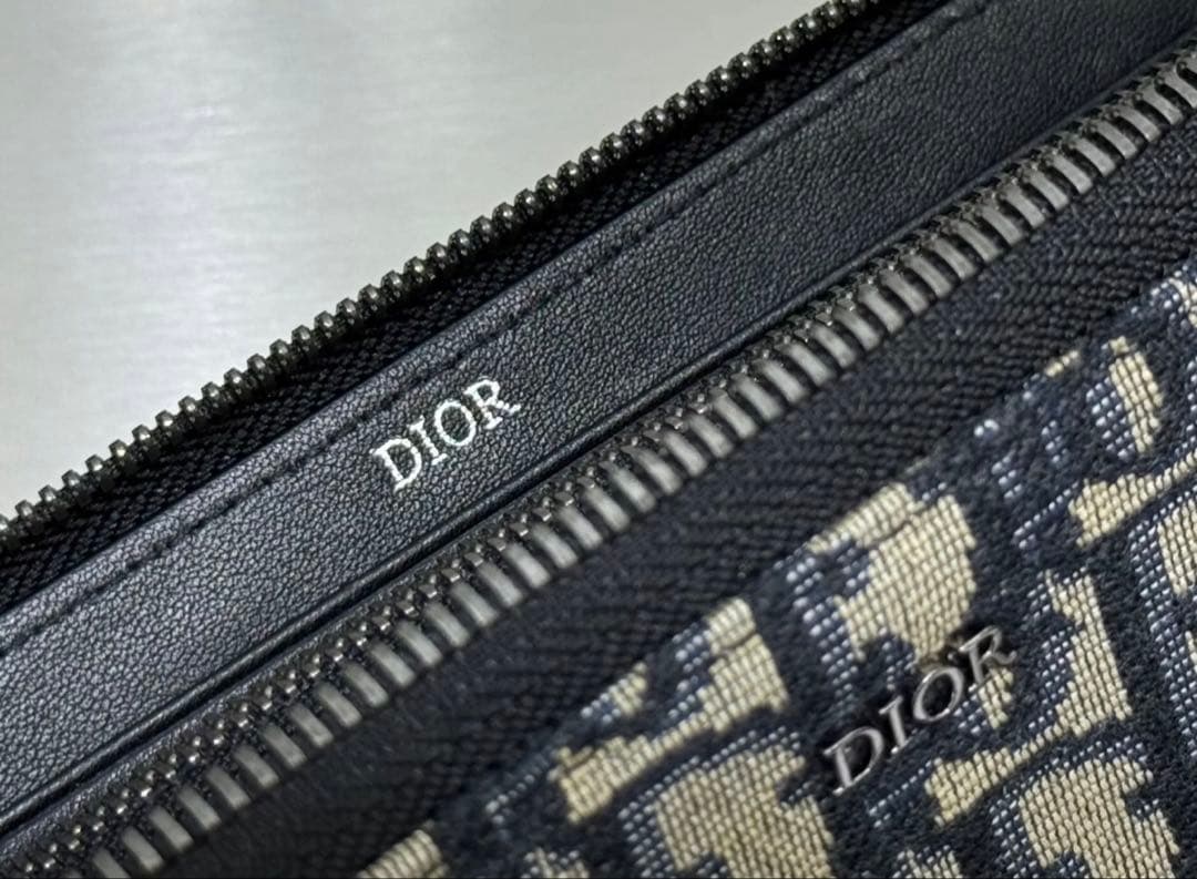 【DIOR】diorディオール オブリーク ジャカード ジップウォレット