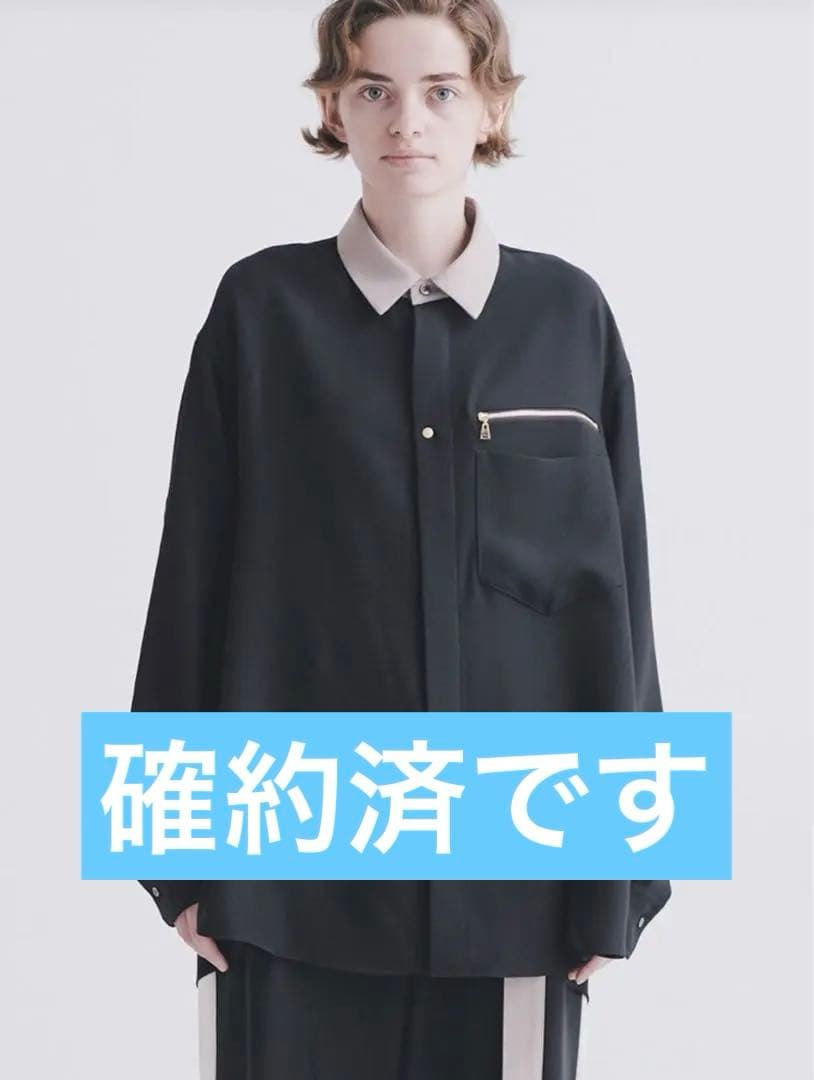 CULLNI [クルニ] Bi Color Doule Pocket Shirt