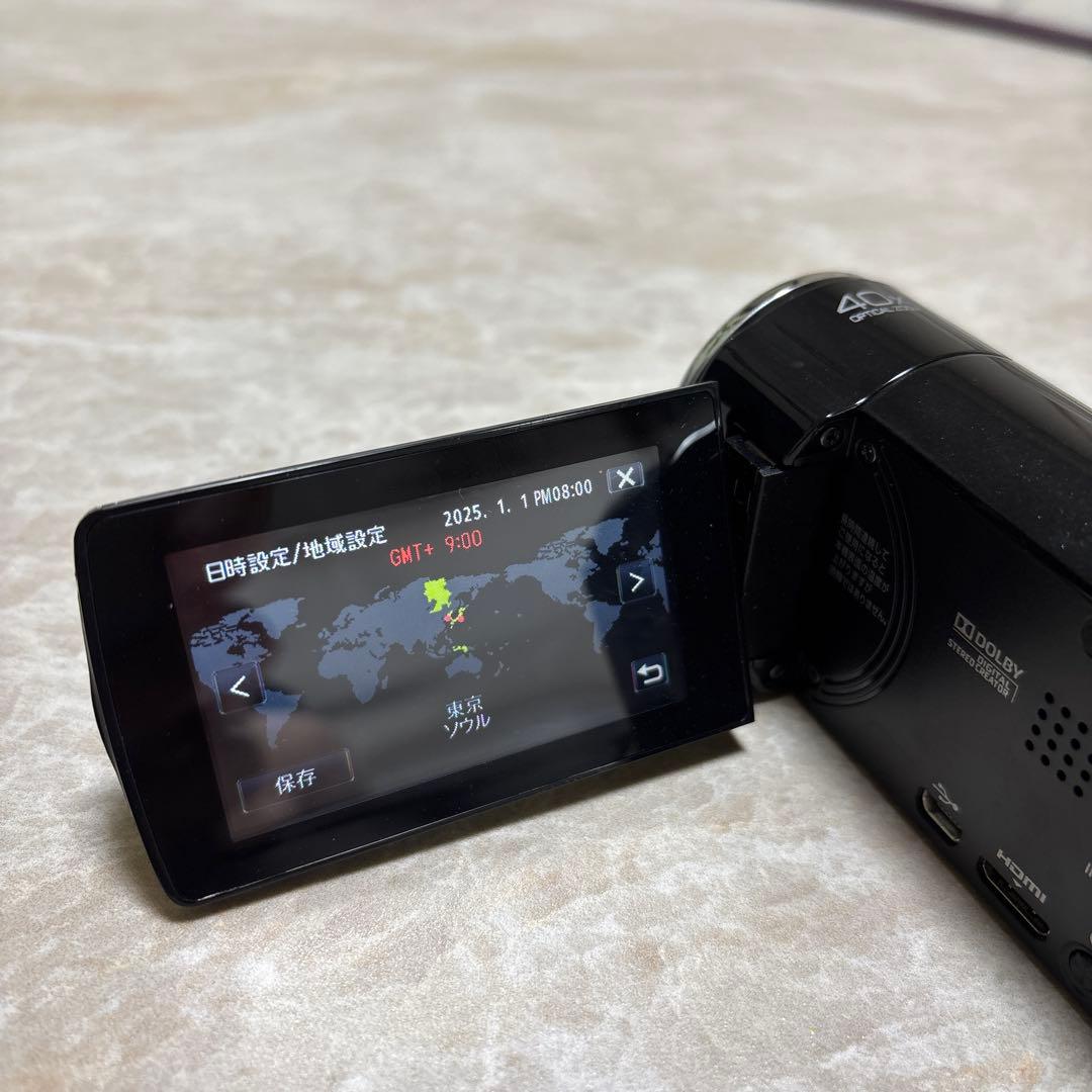 動作確認JVC エブリオ　Everio HD本体 GZ-HM450-B バッテリ
