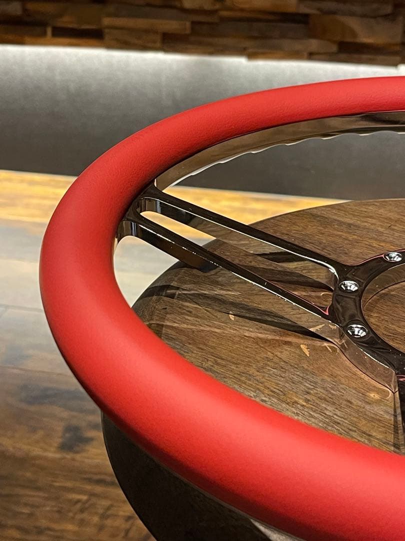 TMI アメリカ製 GT 14インチ ステアリングホイール レザーハーフラップ