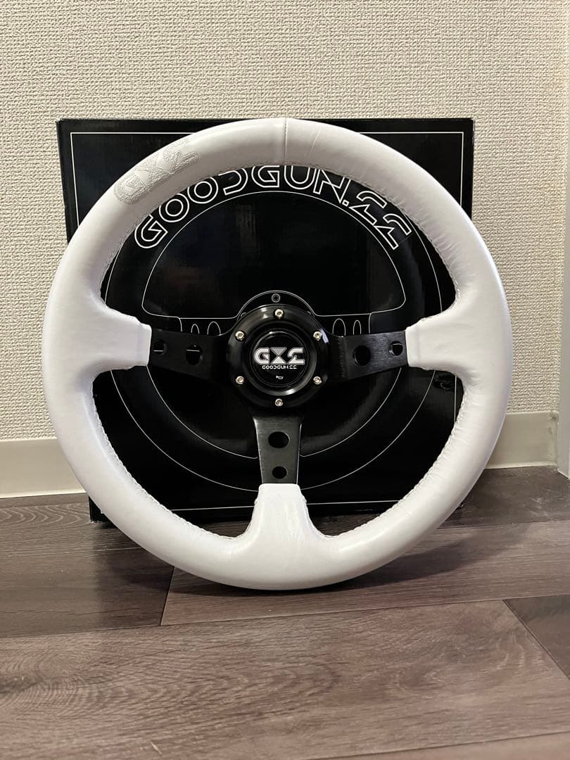 GOODGUN ホワイトレザー ステアリング