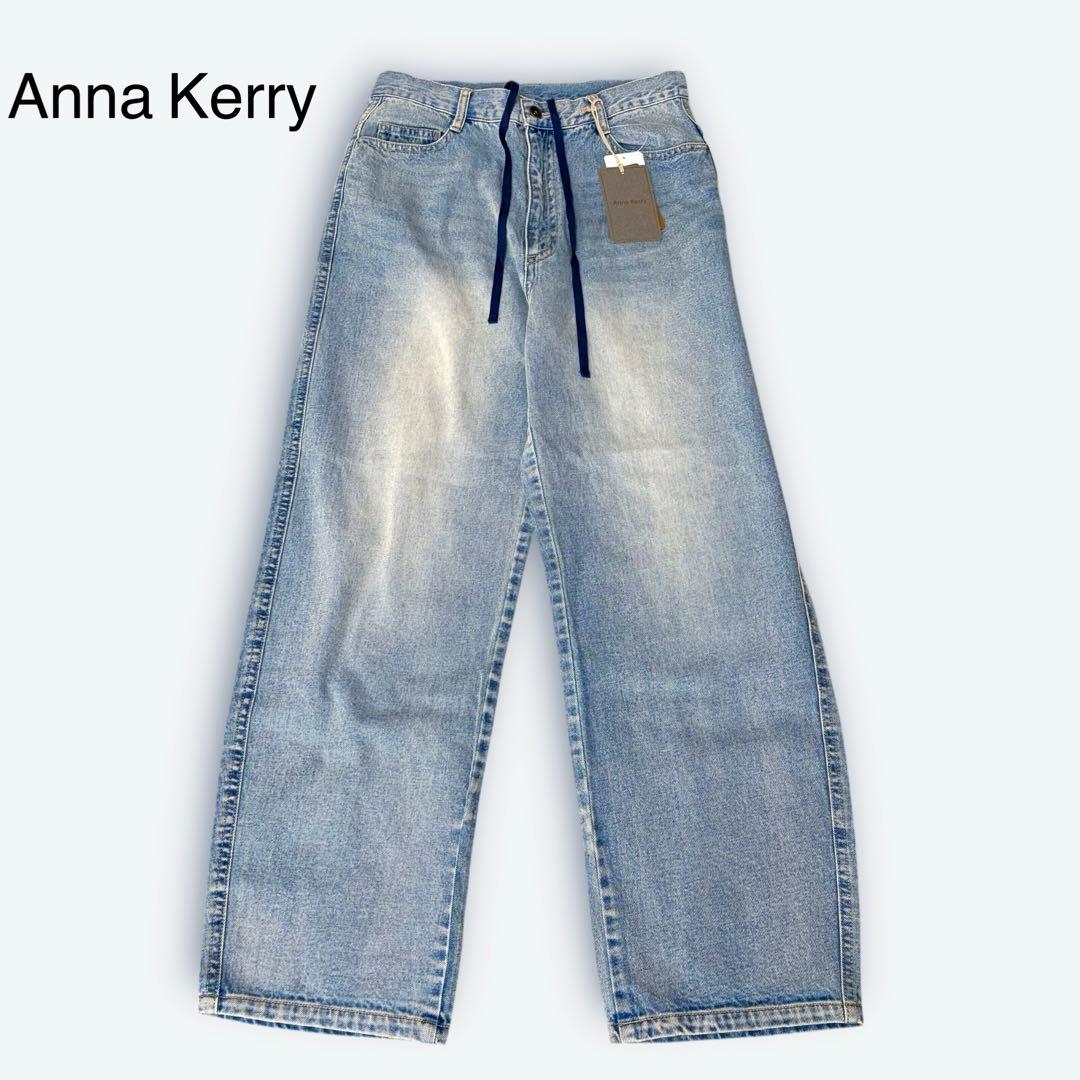 黒新品タグ付AnnaKerry アンナケリー　カーブデニムパンツ　40