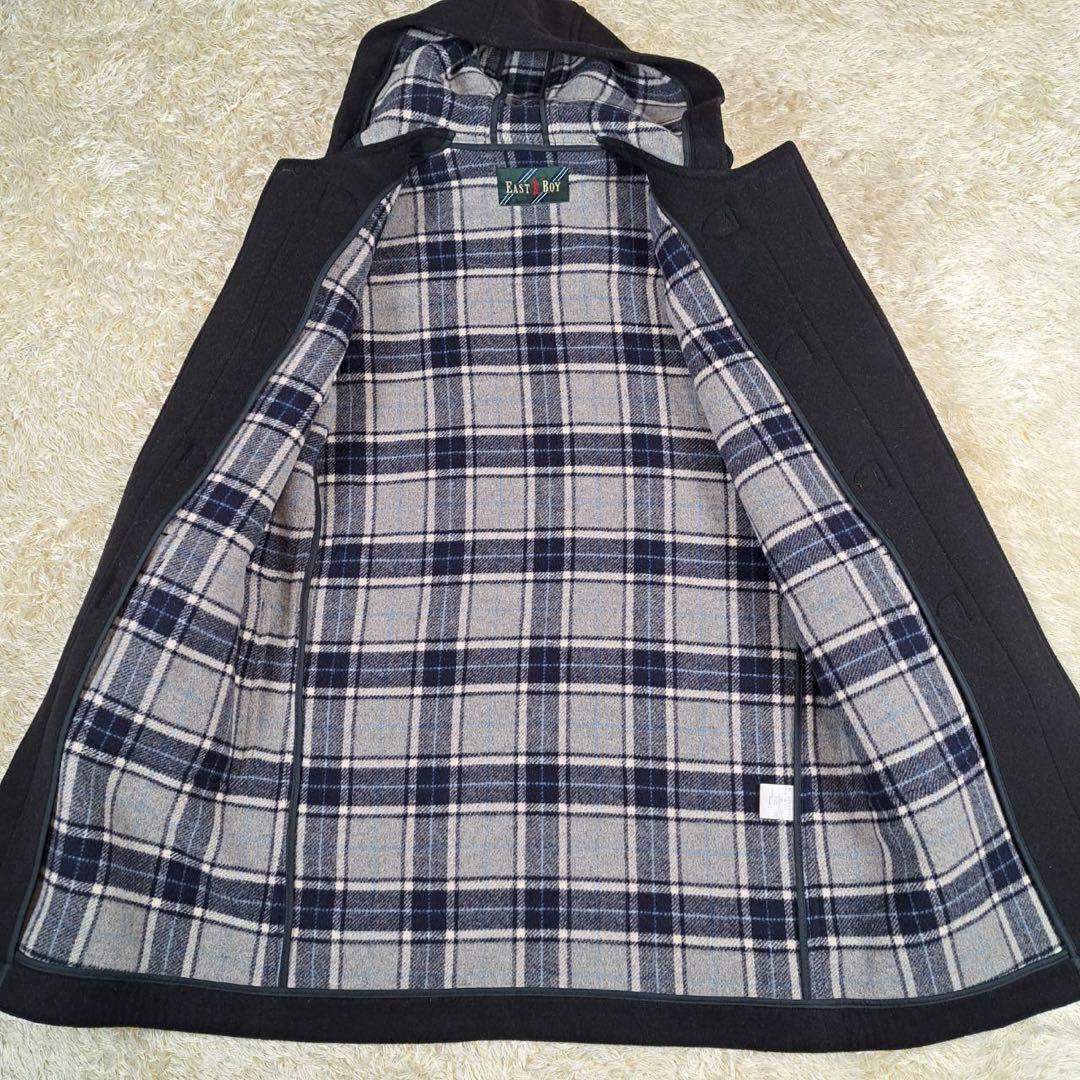 未使用級　イーストボーイ　ダッフルコート　ウール　ブラック