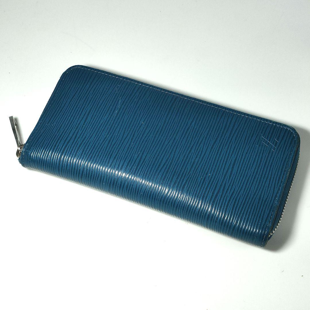 【現行品】ルイヴィトン エピレザー ジッピーウォレット ヴェルティカル ブルー