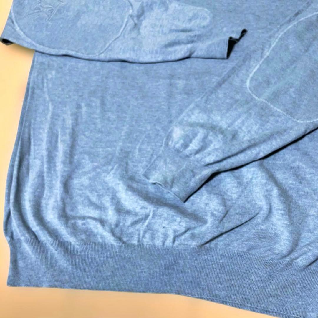 ルイ・ヴィトン　コットンセーター　薄手　ペールブルー　XL used